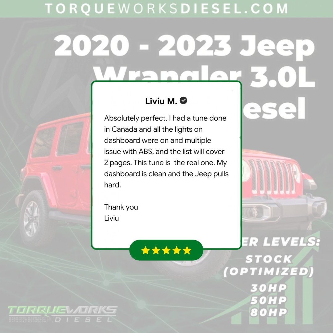 2020 - 2023 Jeep Wrangler 3.0L EcoDiesel | Bench Flash