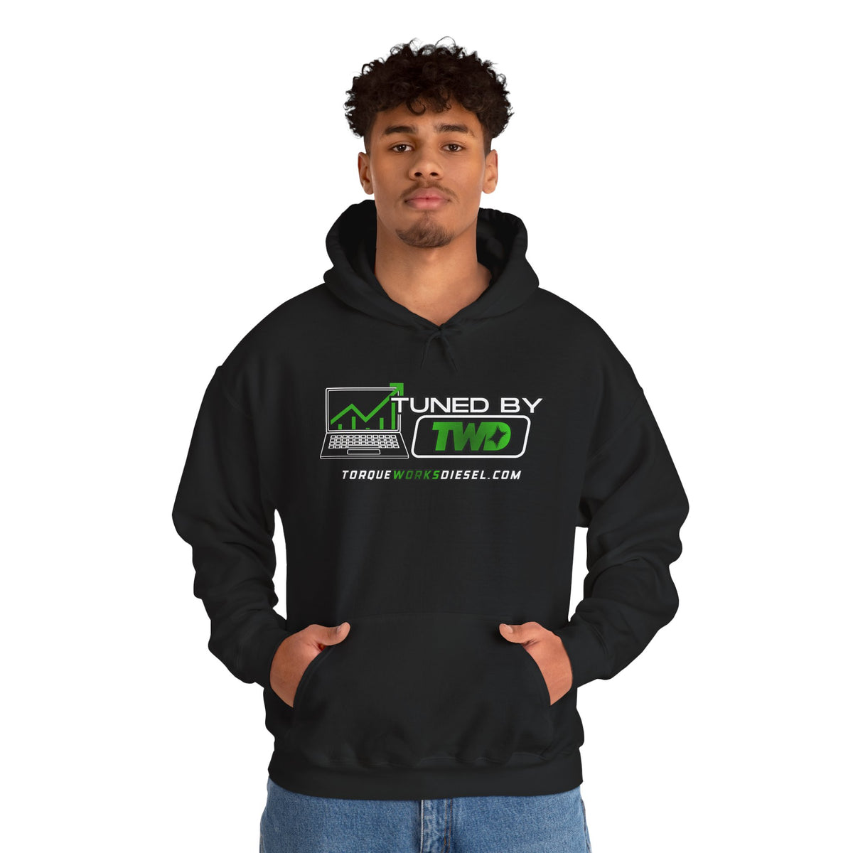 Tuned By TWD hoodie | Black Pullover