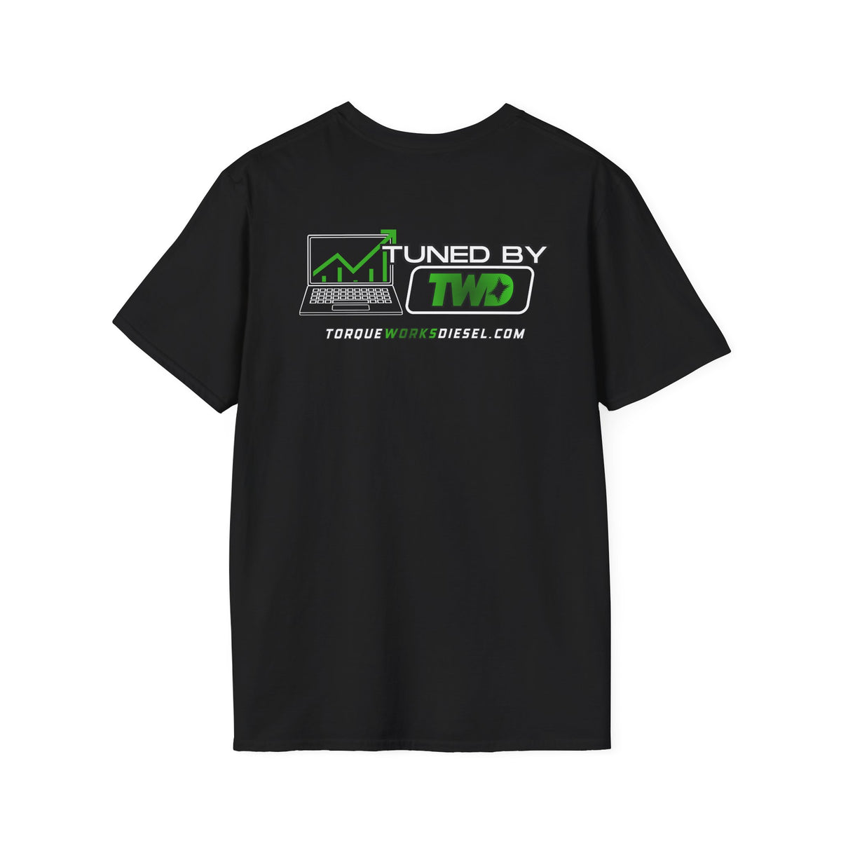 Tuned By TWD T-Shirt | Torque Works Diesel logo